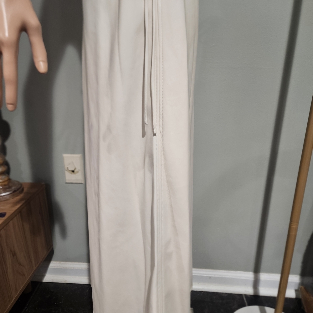 A.L.C. Syna Faux Leather Cutout Midi Dress Bone White. Size 6 NWT. - Picture 14 of 16